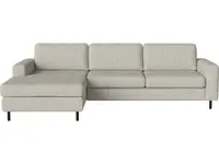 Pohovka Scandinavia 3 místná s lenoškou vlevo, více variant - Bolia Látka: kolekce Nantes | barva - písek, Nožičky: černý olejovaný dub 13 cm