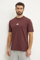 Bavlněné tričko adidas Essential červená barva, JF1098