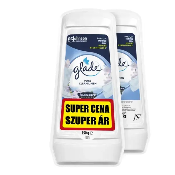 GLADE By Brise Osvěžovač vzduchu v gelu Pure Clean Linen 2 x 150 g
