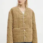 Velurová bunda Nanushka ADARA zelená barva, oversize, NU24FWJK03166