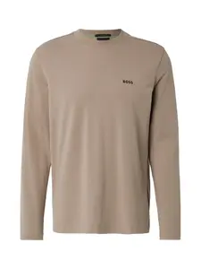 BOSS Tričko  kaki / čierna