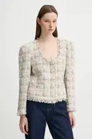 Blazer s příměsí vlny MUNTHE SABU béžová barva, 244151424403