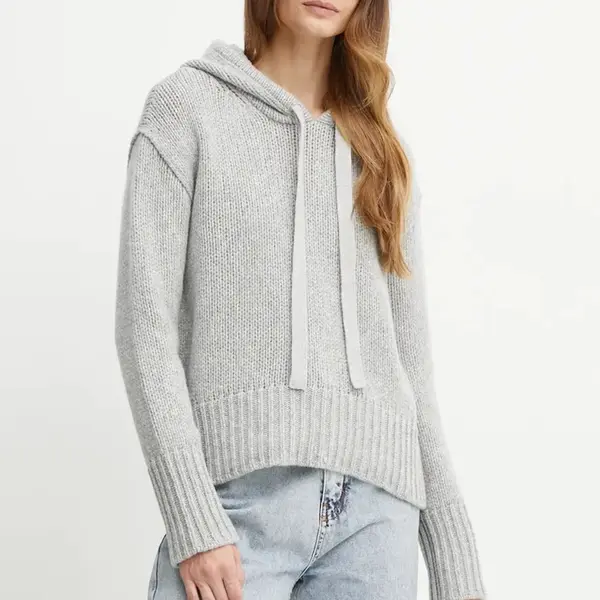 Vlněný svetr Forte Forte dámský, šedá barva, hřejivý, 13337_my knit
