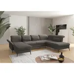 Sit & More SEDACÍ SOUPRAVA, textil, barvy grafitu