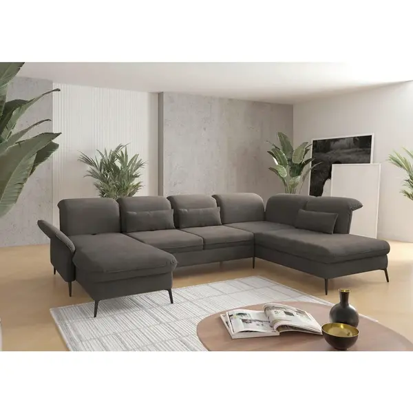 Sit & More SEDACÍ SOUPRAVA, textil, barvy grafitu