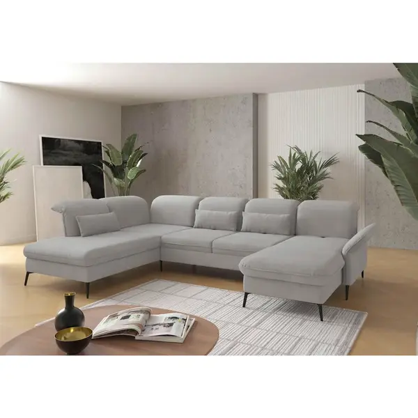 Sit & More SEDACÍ SOUPRAVA, textil, barvy stříbra