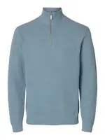 SELECTED Sveter 'SLHDANE'  dymovo modrá