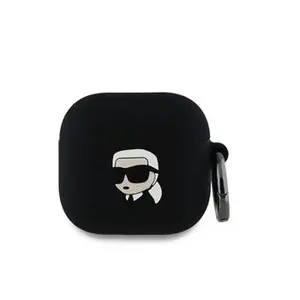 Silikonové pouzdro Karl Lagerfeld 3D Logo NFT Karl Head pro AirPods Pro 3, černá