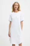 Bavlněné šaty Armani Exchange bílá barva, mini, 8NYAGY YJ68Z