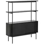 REGÁLOVÝ DÍL, černá, ocel, 94/113,8/27 cm