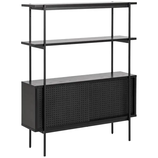 REGÁLOVÝ DÍL, černá, ocel, 94/113,8/27 cm