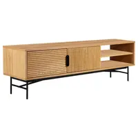 home24 NÍZKÁ KOMODA, dub, černá, barvy dubu, 160/50/40 cm