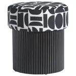 MID.YOU TABURET, textil, kompozitní dřevo, 40/43/40 cm