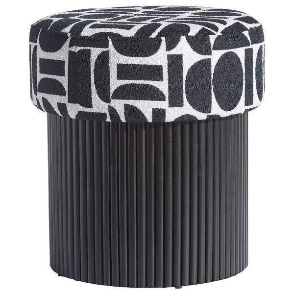 MID.YOU TABURET, textil, kompozitní dřevo, 40/43/40 cm