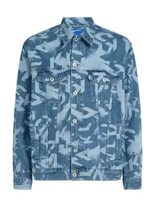 KARL LAGERFELD JEANS Prechodná bunda  modrá denim / svetlomodrá