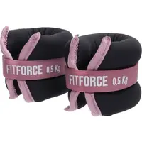 Fitforce ANKLE 2 x 0,5 KG Závaží na kotníky, černá, velikost