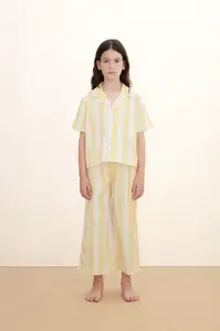 Tinycottons  Dětské bavlněné pyžamo  YELLOW STRIPES SET