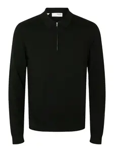 SELECTED Sveter 'SLHBERG'  čierna