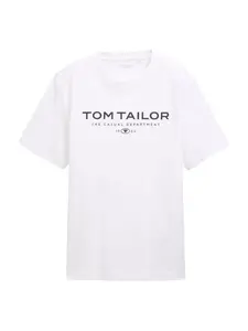 TOM TAILOR Tričko  námornícka modrá / biela