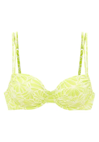 VENICE BEACH Bikinový top  limetová / biela