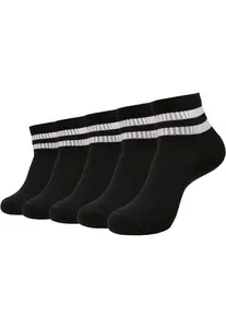 Half Cuff Logo Sports Socks After 5 Packs Black