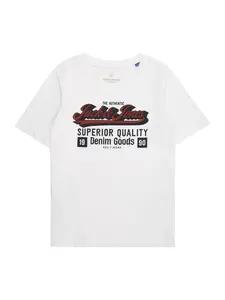 Jack & Jones Junior Tričko  červená / čierna / biela