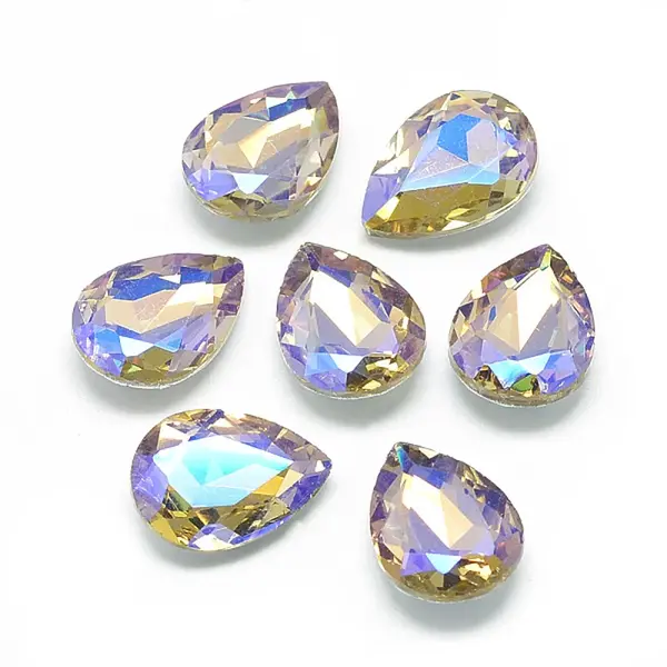 Pointed Back Glass Rhinestone Cabochons