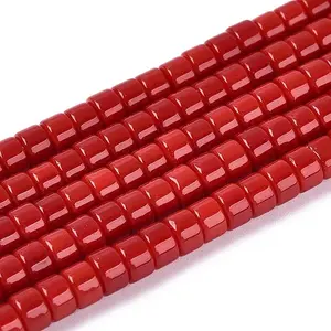 Opaque Solid Color Glass Beads Strands