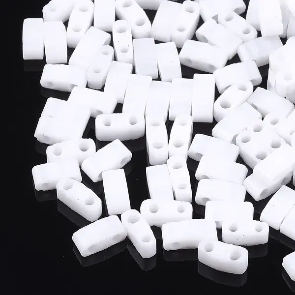 2-Hole Opaque Glass Seed Beads