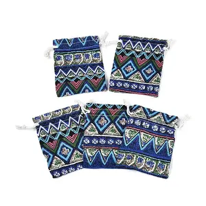 Ethnic Style Burlap Packing Pouches