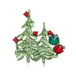 Christmas Tree Enamel Pin with Rhinestone