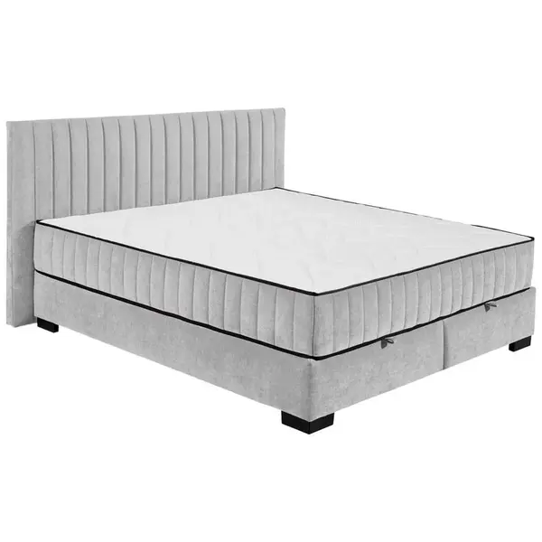 MID.YOU AMERICKÁ POSTEL, 180/200 cm, světle šedá