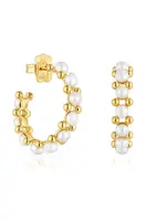 Stříbrné pozlacené náušnice Tous