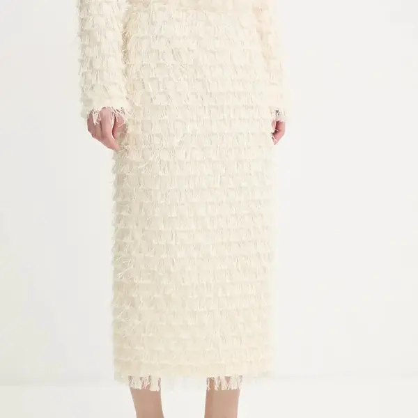 Sukně Day Birger et Mikkelsen Gabrielle béžová barva, midi, DAY65243525