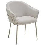 Livetastic ŽIDLE S PODRUČKAMI, železo, manšestr, světle šedá