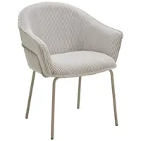 Livetastic ŽIDLE S PODRUČKAMI, železo, manšestr, světle šedá