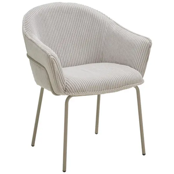 Livetastic ŽIDLE S PODRUČKAMI, železo, manšestr, světle šedá