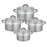 Haus Roland Sada nerezového nádobí 8 ks, s šedými úchyty