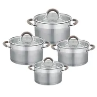 Haus Roland Sada nerezového nádobí 8 ks, s šedými úchyty