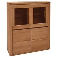 Voleo VYSOKÁ KOMODA, jádrový buk, jádrový buk, 118,4/139,6/37,7 cm