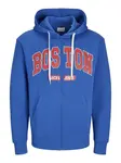JACK & JONES Tepláková bunda 'Bradley'  modrá / červená / biela