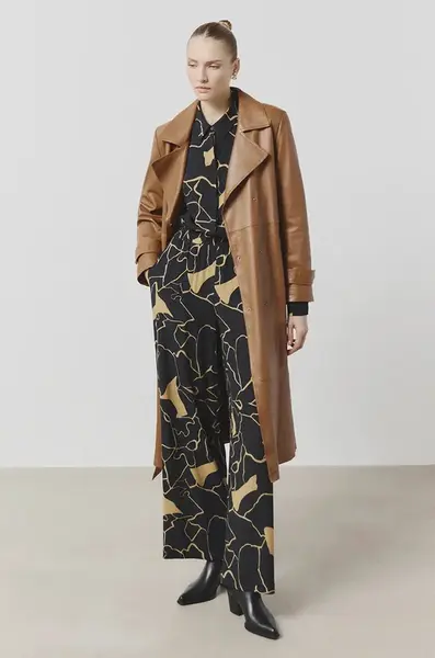 Kalhoty Answear.LAB dámské, černá barva, široké, high waist