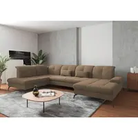 Sit & More SEDACÍ SOUPRAVA, textil, světle hnědá