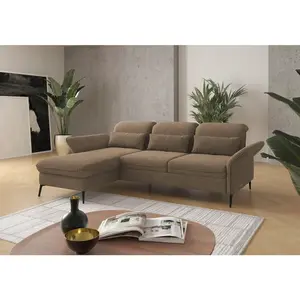 Sit & More ROHOVÁ SEDAČKA, textil, světle hnědá