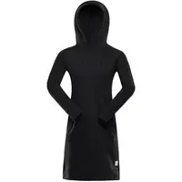 ALPINE PRO OLEBA Dámské mikinové šaty, černá, velikost