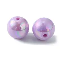 Pearlized Plastic Round Beads