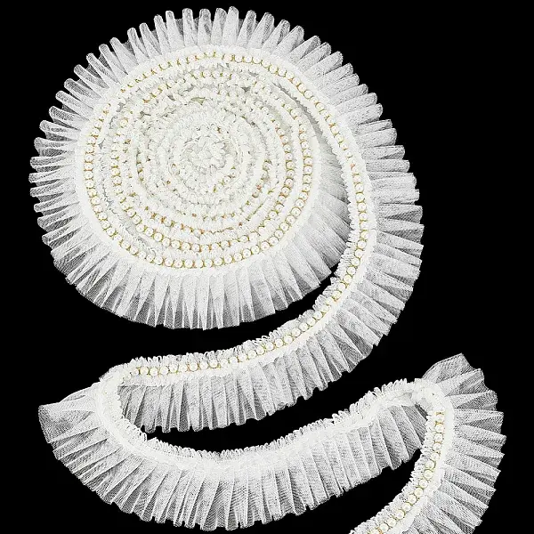 4 Yards Polyester Pleated Lace Trim