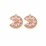 Brass Micro Pave Cubic Zirconia Charms