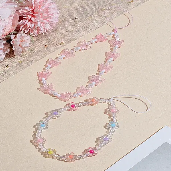 2Pcs 2 Styles Plastic Mobile Straps