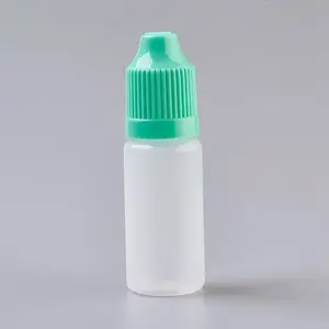 10ml Bottle Soft PE Squeeze Smoke Oil Bottle with Long Thin Dropper Plastic Teardrop Bottle